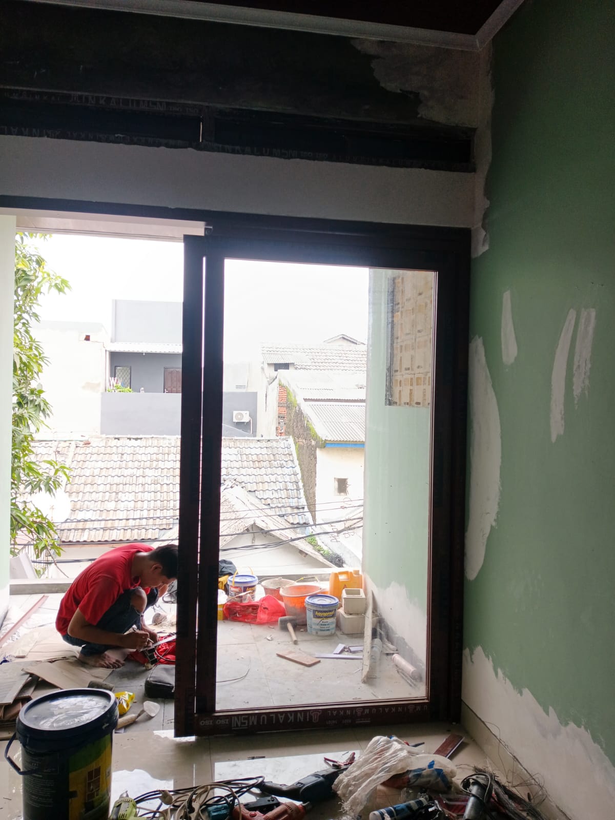 Pintu Kombinasi Sliding Swing